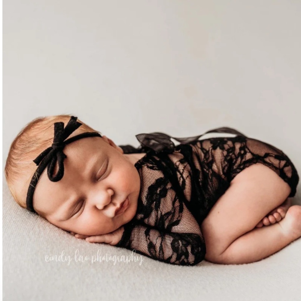 Newborn Photography Black leaotard Belle Threads